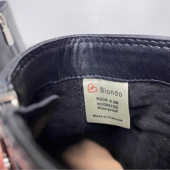 New! Blondo Noor Black Leather Almond Toe Bootie 6 1/2 M - Picture 11 of 15